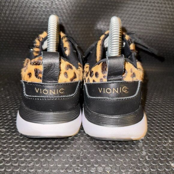 Vionic Remi Leopard Print Casual Comfort Walking Lace Up Sneakers Womens Size 5 - Picture 3 of 8